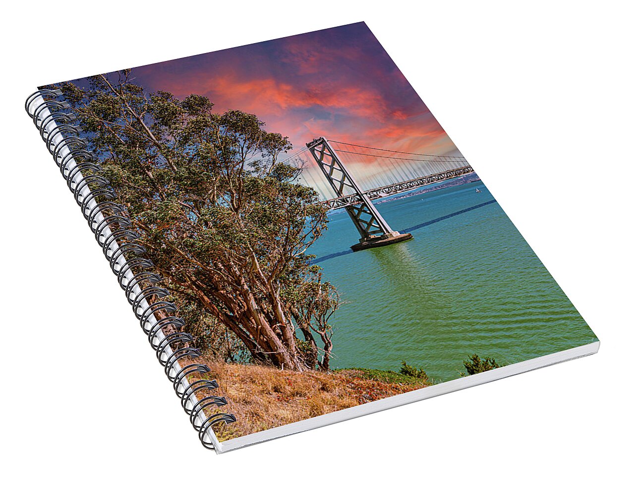 San Francisco Oakland Bay Bridge 2 - Spiral Notebook