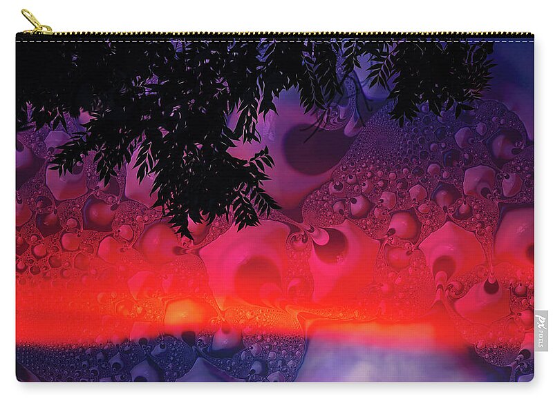 Silhouette Leaves and Nature Abstract - Zip Pouch