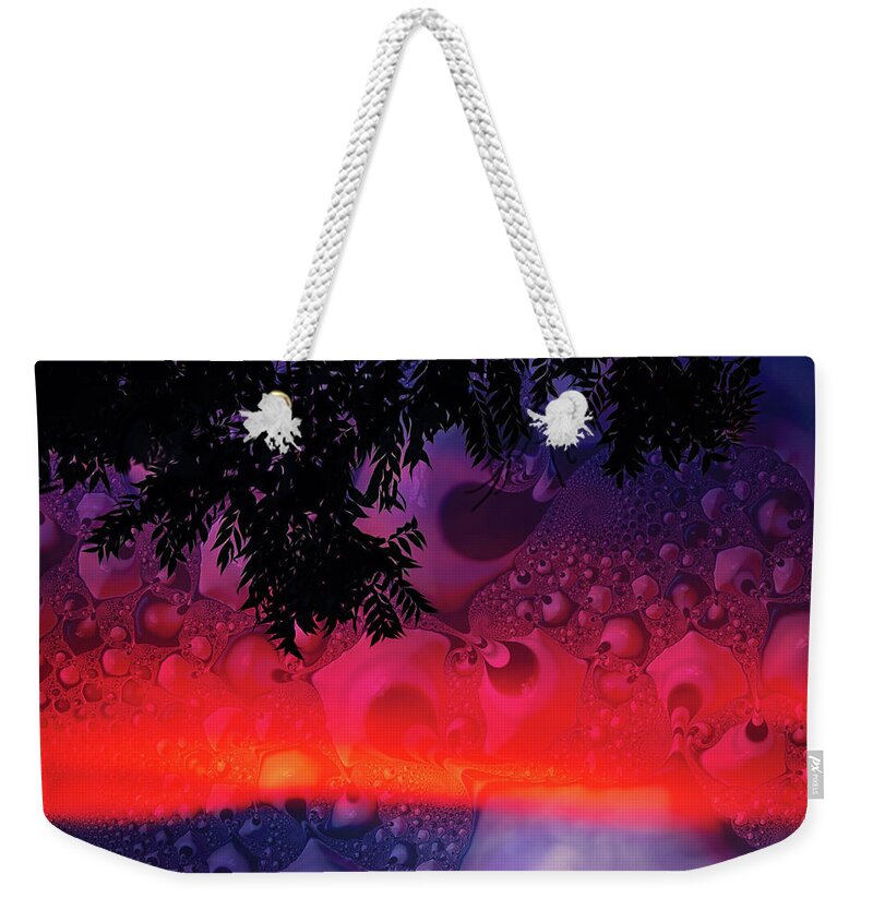 Silhouette Leaves and Nature Abstract - Weekender Tote Bag