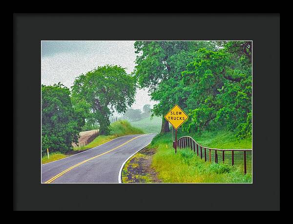 Slow Trucks - Nature California Landscape - Framed Print