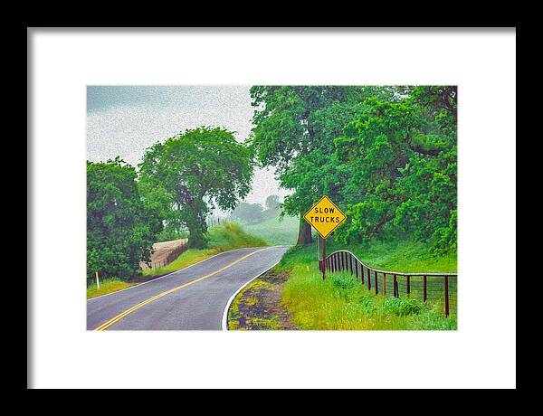 Slow Trucks - Nature California Landscape - Framed Print
