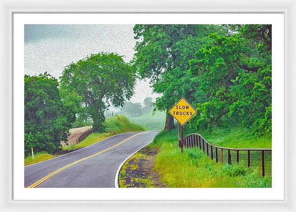 Slow Trucks - Nature California Landscape - Framed Print