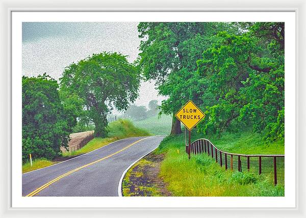 Slow Trucks - Nature California Landscape - Framed Print