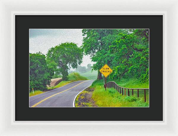Slow Trucks - Nature California Landscape - Framed Print