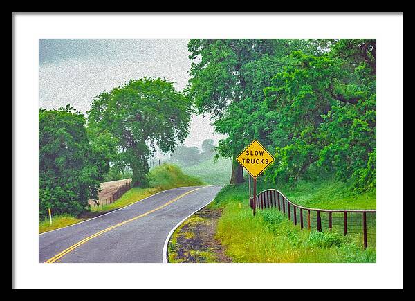 Slow Trucks - Nature California Landscape - Framed Print