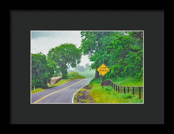 Slow Trucks - Nature California Landscape - Framed Print