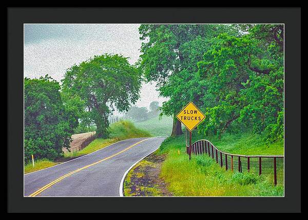 Slow Trucks - Nature California Landscape - Framed Print