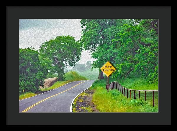 Slow Trucks - Nature California Landscape - Framed Print
