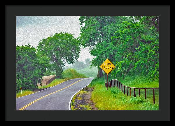 Slow Trucks - Nature California Landscape - Framed Print