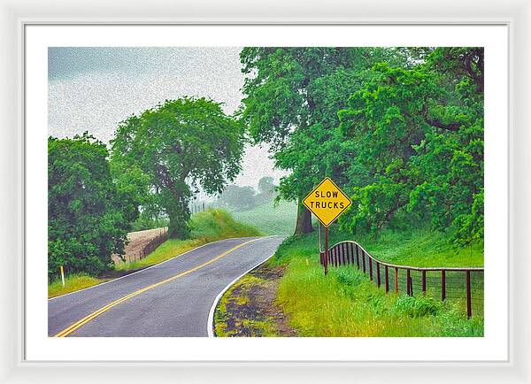 Slow Trucks - Nature California Landscape - Framed Print