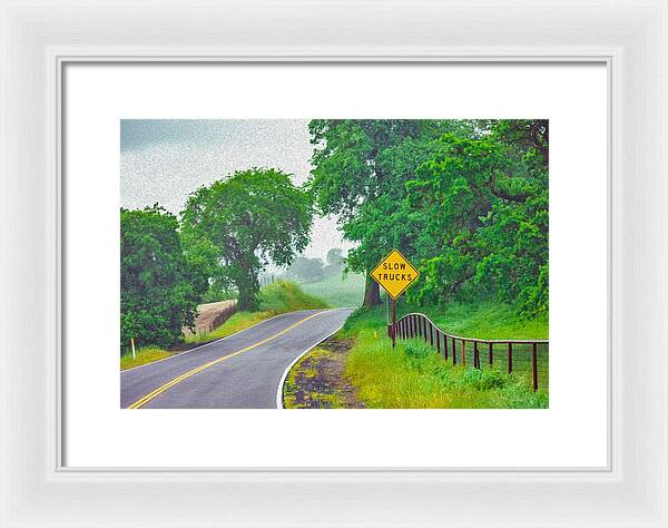 Slow Trucks - Nature California Landscape - Framed Print