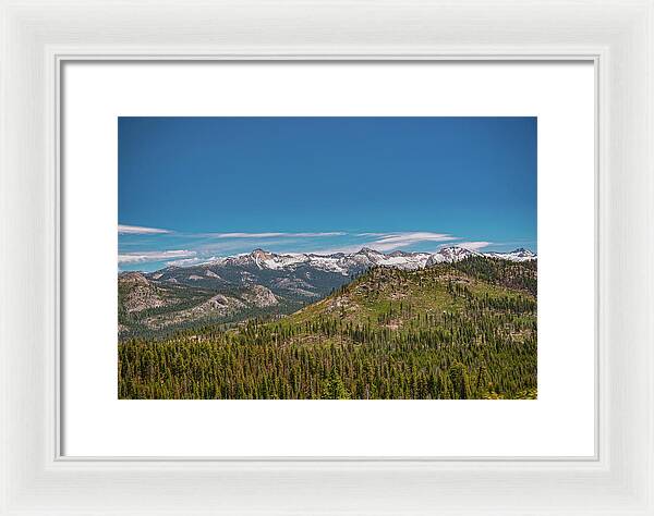 Snowy Yosemite Landscape Scene - Framed Print
