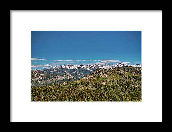 Snowy Yosemite Landscape Scene - Framed Print
