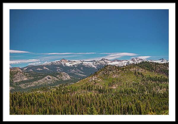 Snowy Yosemite Landscape Scene - Framed Print