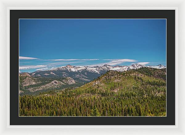 Snowy Yosemite Landscape Scene - Framed Print