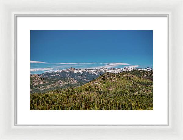 Snowy Yosemite Landscape Scene - Framed Print