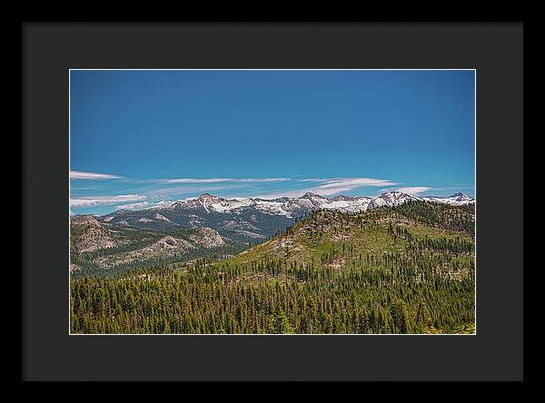 Snowy Yosemite Landscape Scene - Framed Print