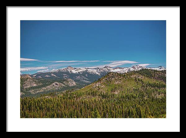 Snowy Yosemite Landscape Scene - Framed Print