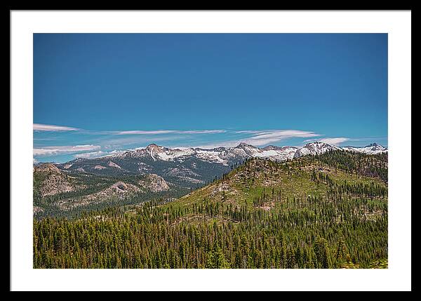 Snowy Yosemite Landscape Scene - Framed Print