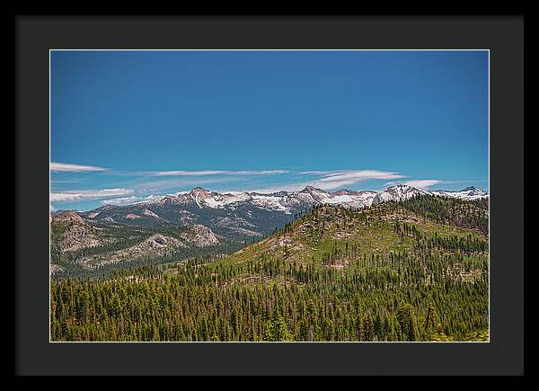 Snowy Yosemite Landscape Scene - Framed Print