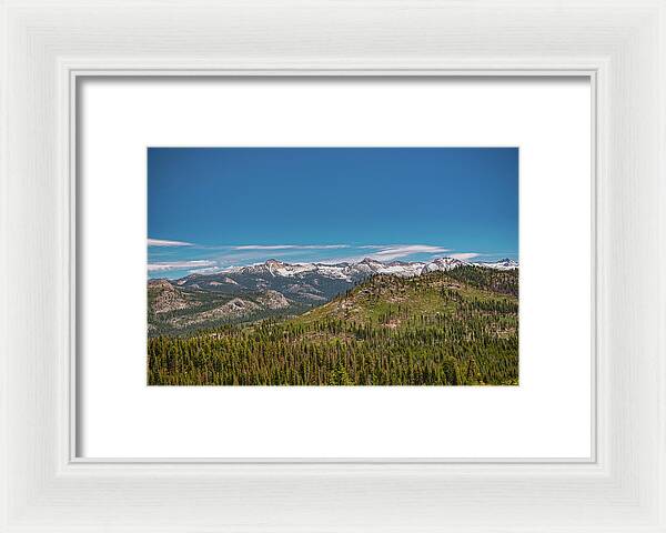 Snowy Yosemite Landscape Scene - Framed Print