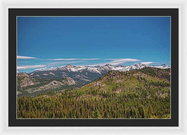 Snowy Yosemite Landscape Scene - Framed Print