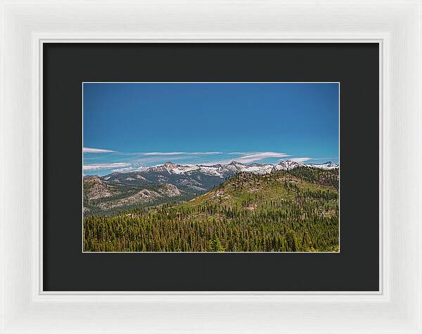 Snowy Yosemite Landscape Scene - Framed Print