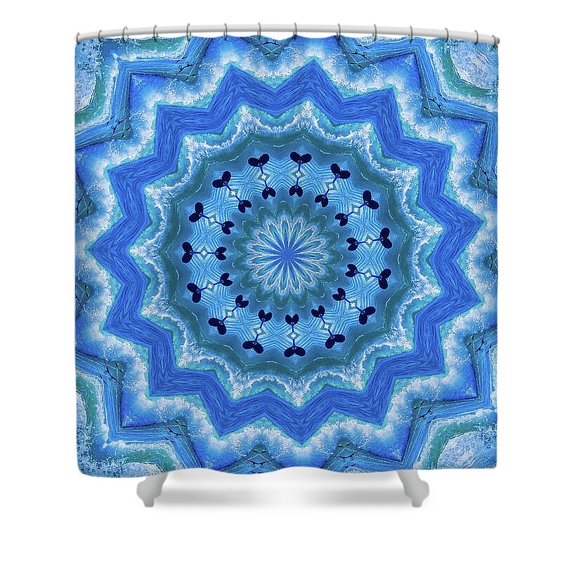 Soft colors hearts mandala - Shower Curtain
