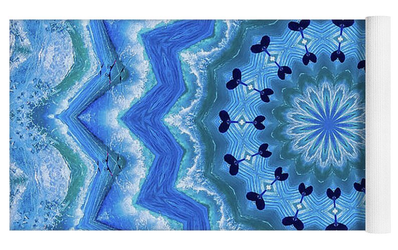 Soft colors hearts mandala - Yoga Mat