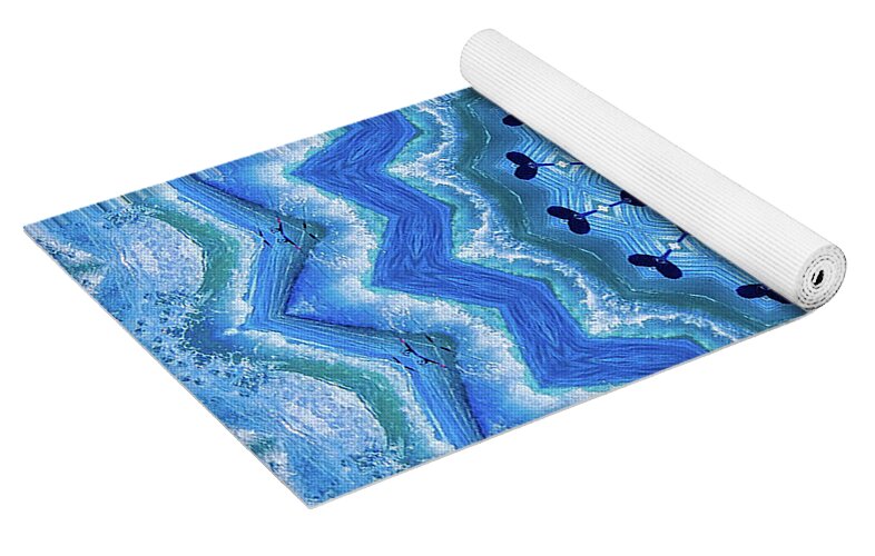 Soft colors hearts mandala - Yoga Mat