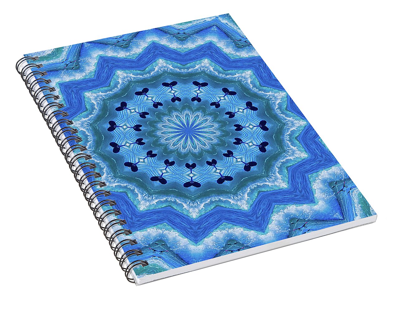 Soft colors hearts mandala - Spiral Notebook