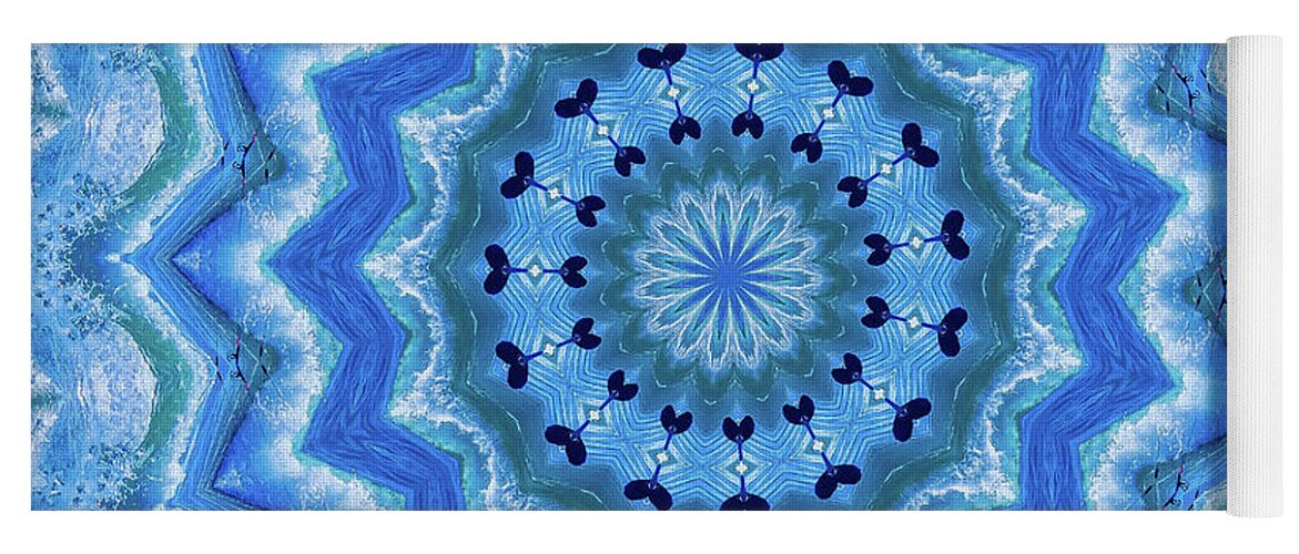 Soft colors hearts mandala - Yoga Mat