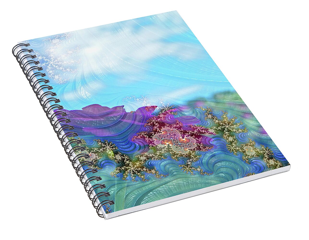 Soft Design Of a Flower Garden - Spiral Notebook