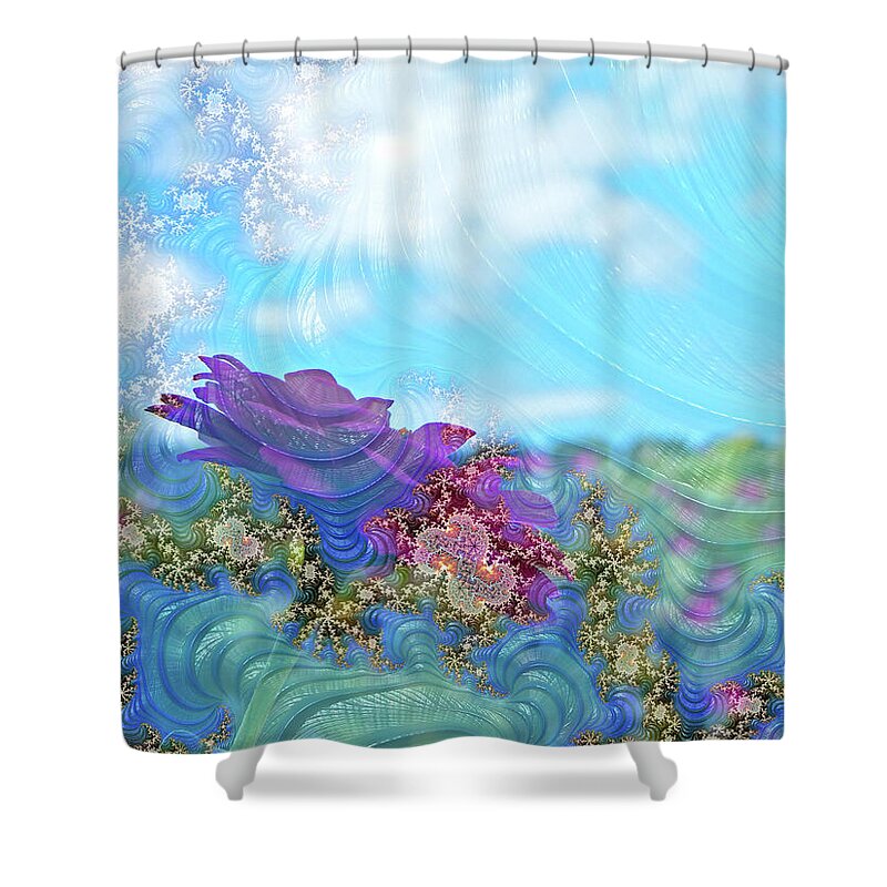 Soft Design Of a Flower Garden - Shower Curtain