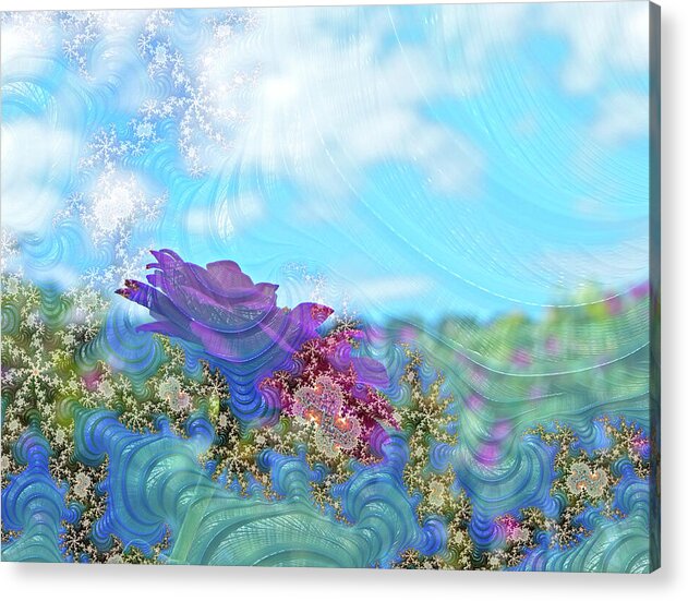 Soft Design Of a Flower Garden - Acrylic Print