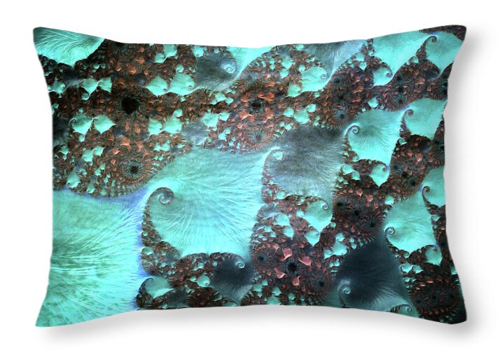 Spirals of Blues - Throw Pillow