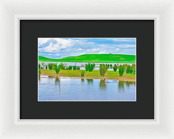 Stanislaus Reservoir Landscape - Framed Print
