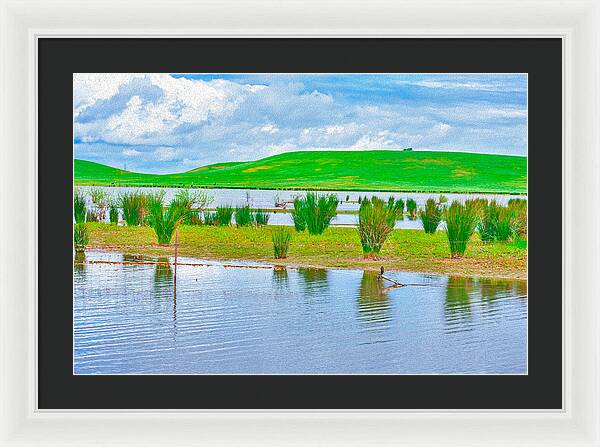 Stanislaus Reservoir Landscape - Framed Print