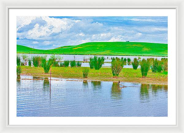 Stanislaus Reservoir Landscape - Framed Print