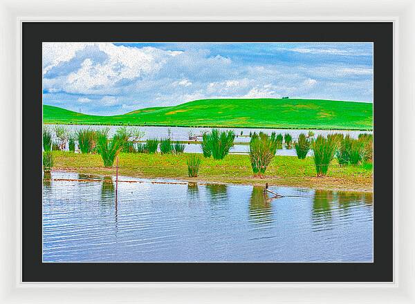 Stanislaus Reservoir Landscape - Framed Print