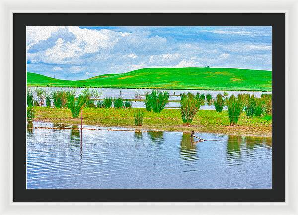 Stanislaus Reservoir Landscape - Framed Print