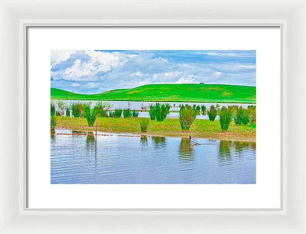 Stanislaus Reservoir Landscape - Framed Print