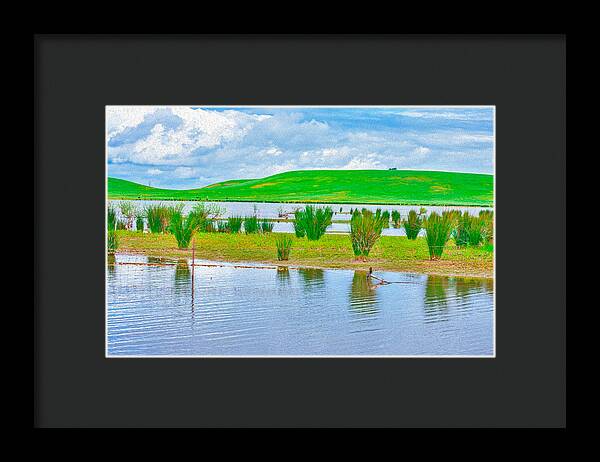 Stanislaus Reservoir Landscape - Framed Print