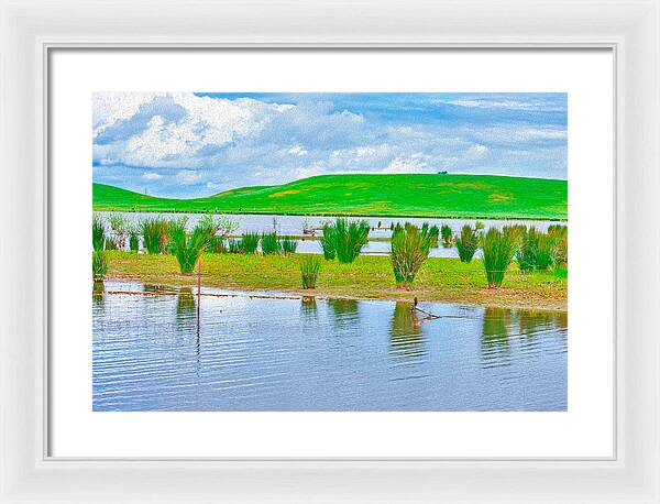 Stanislaus Reservoir Landscape - Framed Print
