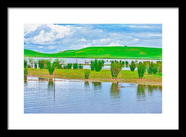 Stanislaus Reservoir Landscape - Framed Print