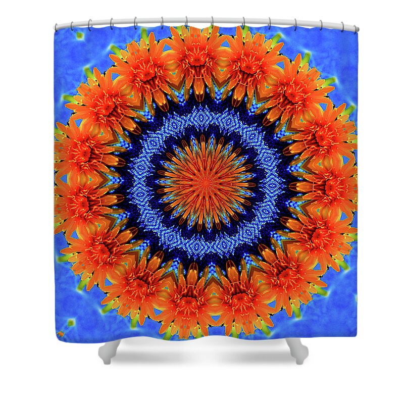 Summer Flowers Artistic Mandala - Shower Curtain