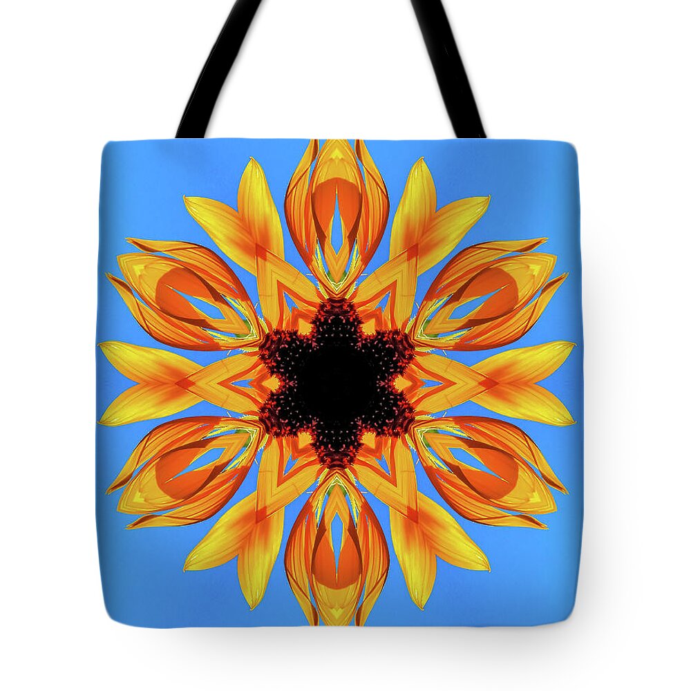 Sunflower Blues Mandala - Tote Bag