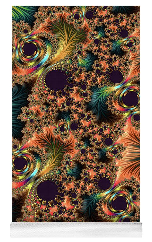 Swirls and Streaks of Digital Abstract - Yoga Mat