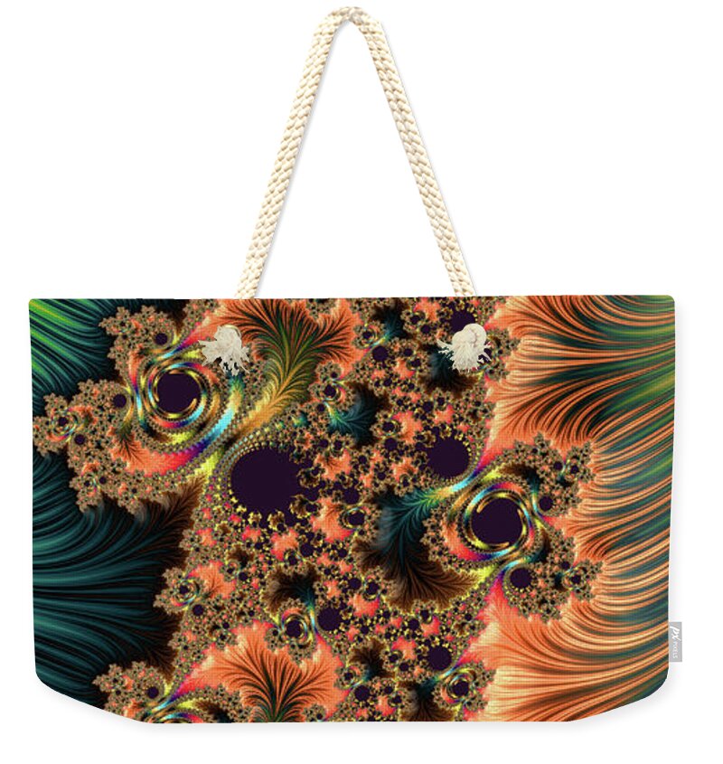 Swirls and Streaks of Digital Abstract - Weekender Tote Bag