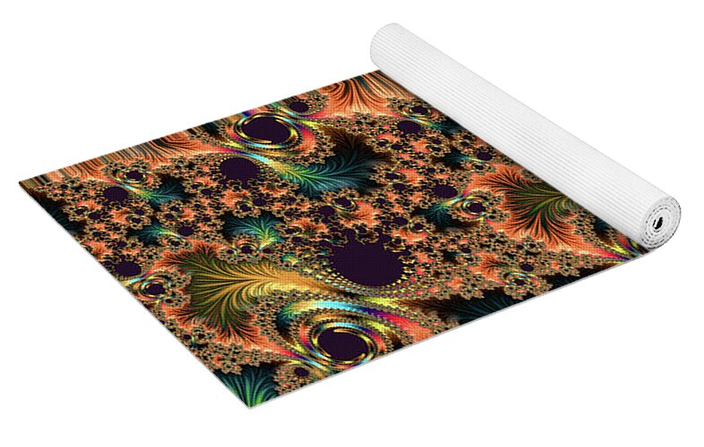 Swirls and Streaks of Digital Abstract - Yoga Mat